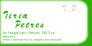 tiria petres business card